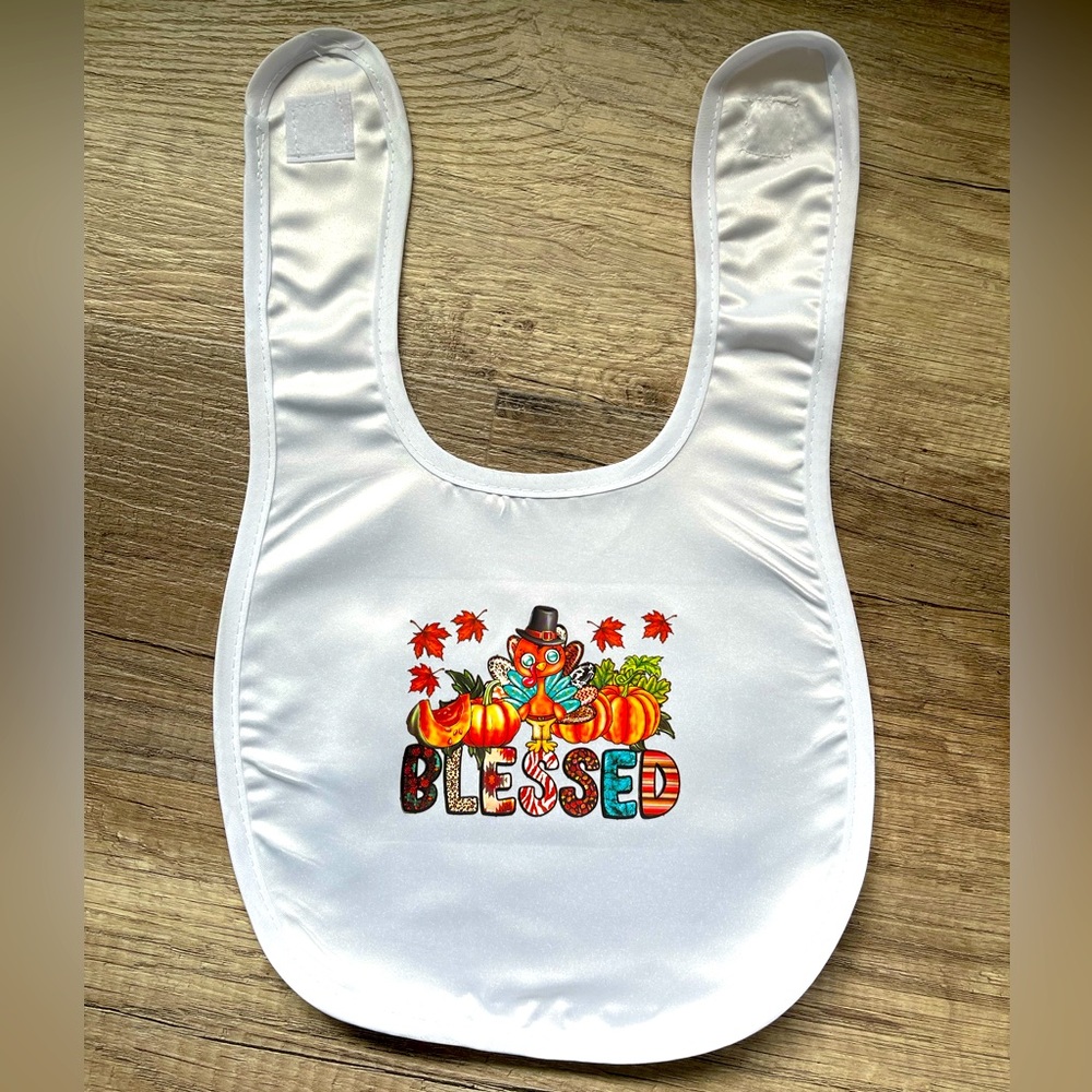 New Blessed Turkey Fall Baby Bib